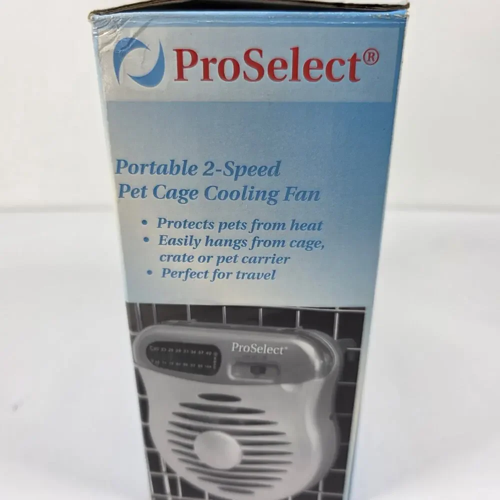 ProSelect Portable 2-Speed Pet Cage Cooling Fan Small Animal Kennel Crate fan